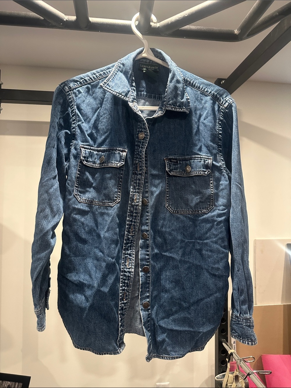 Ralph Lauren Denim Button-Down Shirt Blue - Picture 1 of 3